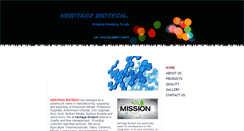 Desktop Screenshot of heritagebiotech.com